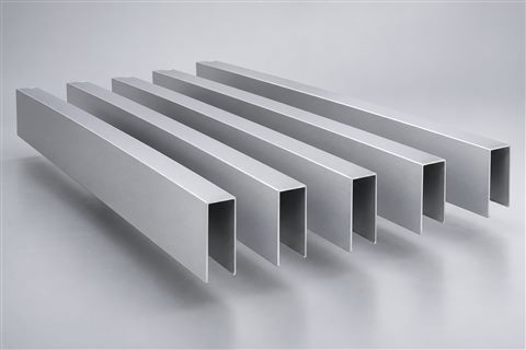 U-Shaped Aluminum Baffles — AI-generated product visualization